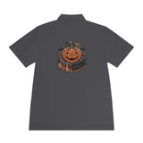 Halloween Pumpkin “God Money Power” Polo Shirt