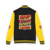 Letterman Jacket — "GMP God Money Power" Retro Varsity Jacket