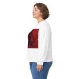 Long Sleeve Tee — "Sacred Hustle" Red Bandana Jesus Graphic