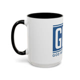 Coffee Mug — GMP (God Money Power) Blue Accent Ceramic Mug