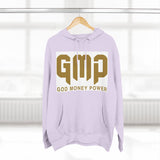 GMP Hoodie — "God Money Power" Bold Gold Graphic Fleece Pullover