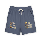 GMP 'Good Money Power' Garment-Dyed Fleece Shorts — Casual Lounge & Streetwear