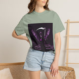 Angel Of Death- T-Shirt — Gothic Angel Wings Graphic Tee (Purple Reaper Design)
