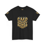 Money Power T-Shirt — Gold 3D "GMP Good Money Power" Graphic Tee