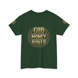 God Money Power Tee — Inspirational Faith & Success Graphic T-Shirt