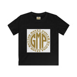 Kids Tee — Gold 'GMP' Circle Logo (God Money Power)