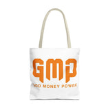 GMP 'God Money Power' Graphic Tote Bag – Bold Orange Statement Carryall