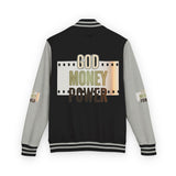 Letterman Jacket — 'God Money Power' Retro Varsity Jacket