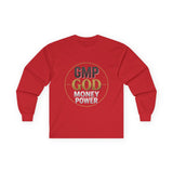 GMP GOD Money Power Long Sleeve Tee — Inspirational Faith & Wealth Shirt