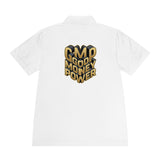 Men's Polo — Gold 3D 'GMP God Money Power' Chest & Back Logo