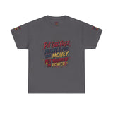 Inspirational Graphic Tee — "Put God First, Hustle for the Money, Put Yourself in Power"