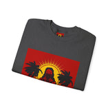 Crewneck Sweatshirt — 'God Most Power' Retro Palm Beach Graphic