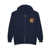 God Over Money Zip Hoodie — Religious Faith & Financial Priority Graphic Hoodie