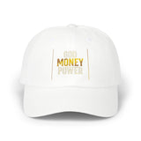 Classic Dad Cap – God Money Power Gold Foil "Got Money Problems" Embroidered Baseball Hat