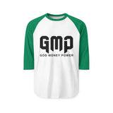 Raglan Shirt — GMP (God Money Power) Logo Baseball Tee
