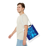 Blue 'God, Money, Power' Graphic Tote Bag – Spiritual Streetwear AOP