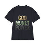 God Money Power T‑Shirt — Bold Faith & Hustle Graphic Tee