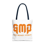 GMP 'God Money Power' Graphic Tote Bag – Bold Orange Statement Carryall