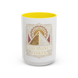 God Money Power Pyramid Accent Coffee Mug — Inspirational Wealth & Faith Ceramic Mug