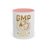 GMP God Money Power Accent Coffee Mug – Gold Tiger Design (11/15oz)