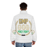 Money Power Puffer Jacket — GMP GOD Logo Men’s Puffer