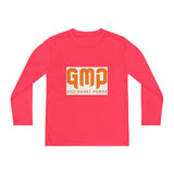 GMP "God Money Power" Youth Long Sleeve Tee - Orange Logo