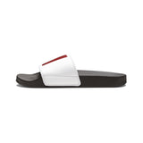 Men's Slide Sandals with Removable Strap — Red Skull Graphic