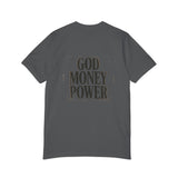 God Money Power T-Shirt — Bold Typography Faith & Hustle Tee