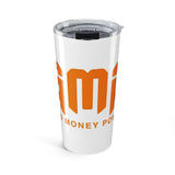 20oz Insulated Tumbler — Bold Orange “Money Power” Logo Drink Cup