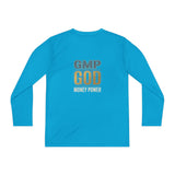 Youth Long Sleeve Tee — GMP GOD Money Power Graphic