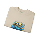 God Money Power Crewneck Sweatshirt — Bold Faith & Hustle Graphic Pullover