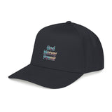 God Money Power Baseball Cap — Retro Text Embroidered Mid-Profile Hat
