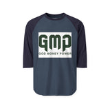 GMP 'God Money Power' Raglan Baseball Tee — Faith & Prosperity Graphic Shirt
