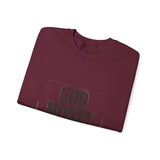 Crewneck Sweatshirt — "GOD MONEY POWER" Bold Typography Pullover