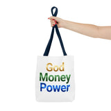 God Money Power Tote Bag — Inspirational Faith & Prosperity Canvas Tote