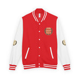 Letterman Jacket — "God Money Power" Bold Crest Varsity Jacket