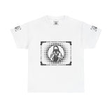 Graphic Tee — “God Money Power” Retro Stencil Jesus Streetwear T‑Shirt