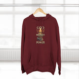 God Money Power Hoodie — Graphic Religious Statement Pullover