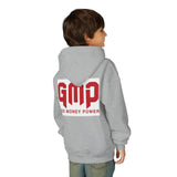 Youth Hoodie - GMP (God Money Power) Bold Red Graphic