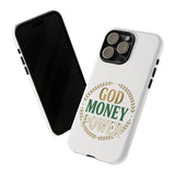 Phone Case — "God Money Power" Inspirational Religious Design