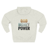 God Money Power Hoodie — Bold Religious & Motivational Graphic Pullover