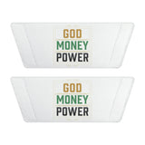 Slide Sandals — "God Money Power" Printed Removable‑Strap Pool Slides for Men