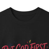 Inspirational Long Sleeve Tee — “Put God First, Hustle for the Money, Put Yourself in Power”