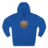 Hoodie — 'God Money Power' Vintage Emblem Fleece Hoodie