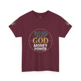 GMP GOD Money Power Tee — Bold Faith & Prosperity Graphic T-Shirt
