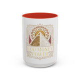 God Money Power Pyramid Accent Coffee Mug — Inspirational Wealth & Faith Ceramic Mug