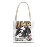 GMP Eagle Tote Bag — "God Money Power" Patriotic Graphic Tote