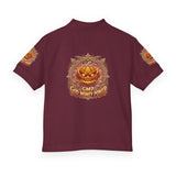 Youth Polo — Halloween Pumpkin- God Money Power