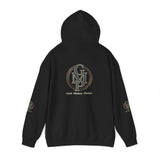 Monogram Circle Logo Hoodie — Minimal White Streetwear Sweatshirt