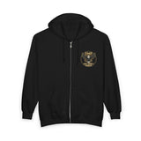 God Money Power (GMP) Eagle Zip Hoodie — Bold Gold Emblem Full-Zip Sweatshirt